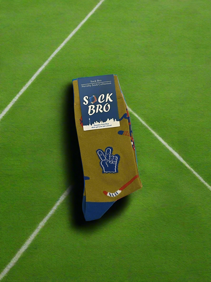 Yellow Sports Fan Socks