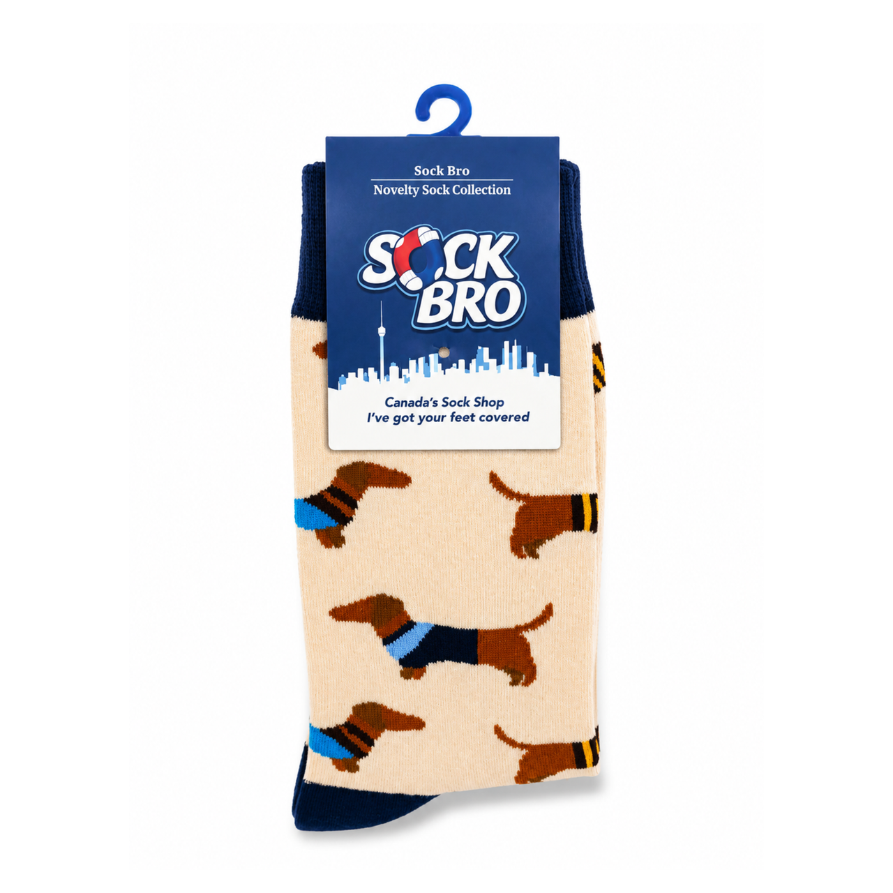 White Wiener Dog Socks