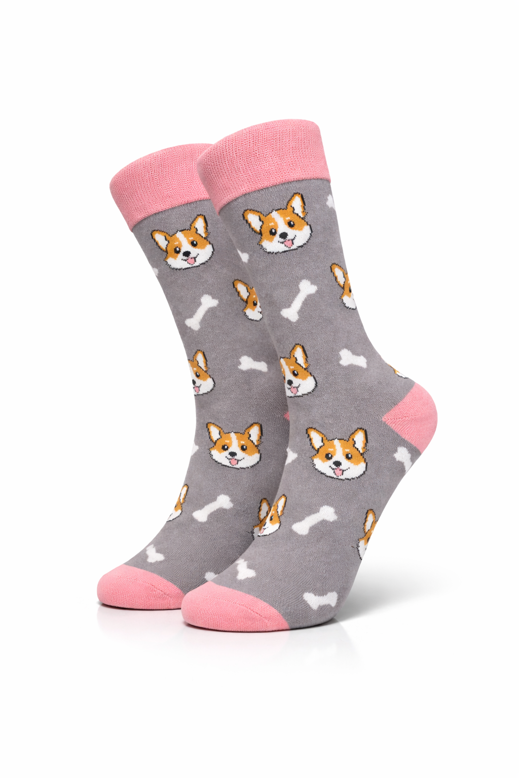 Grey Corgi Socks