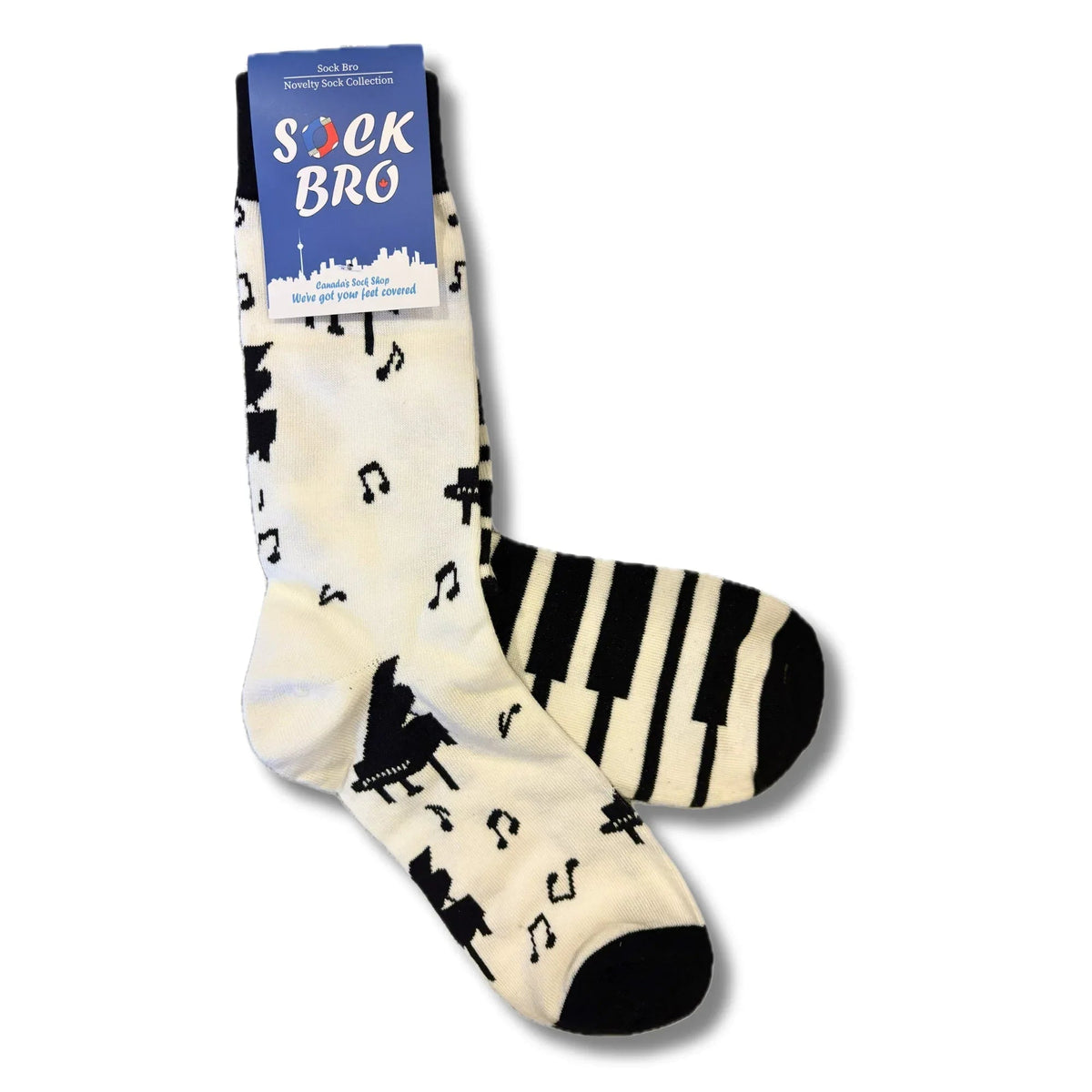 Black and White Piano Socks