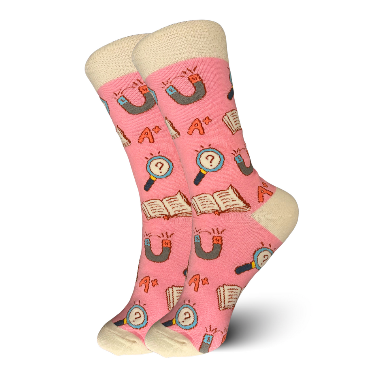 Pink Reading Socks