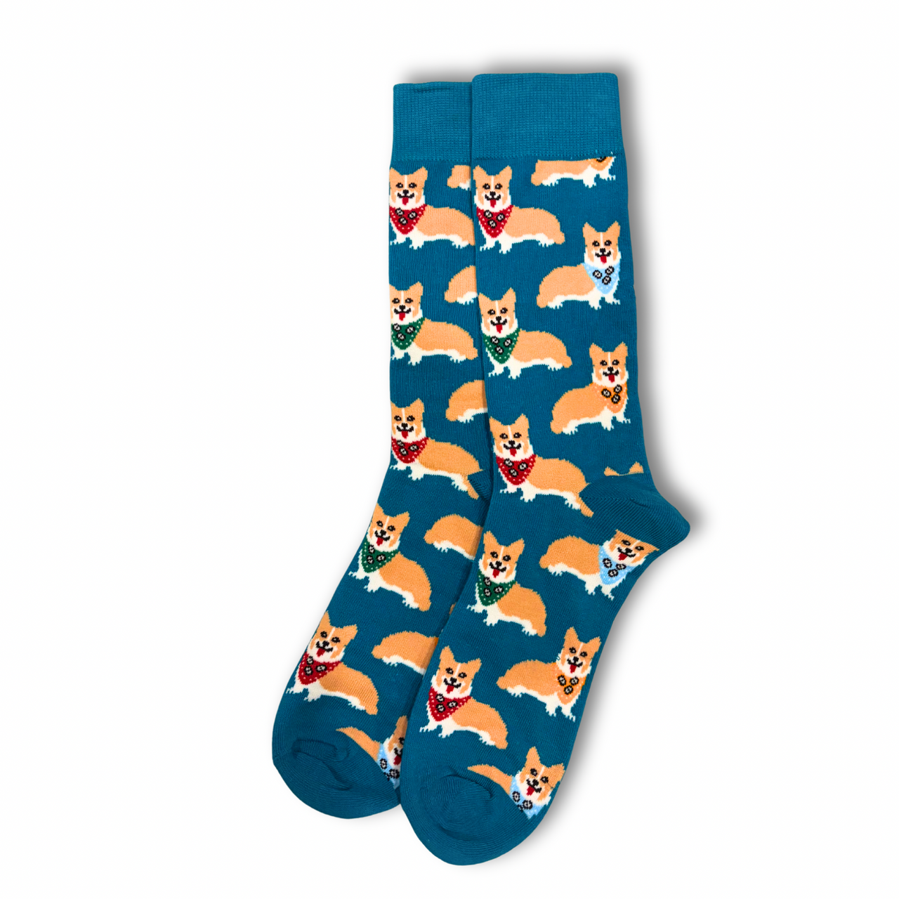 Blue Corgi Socks