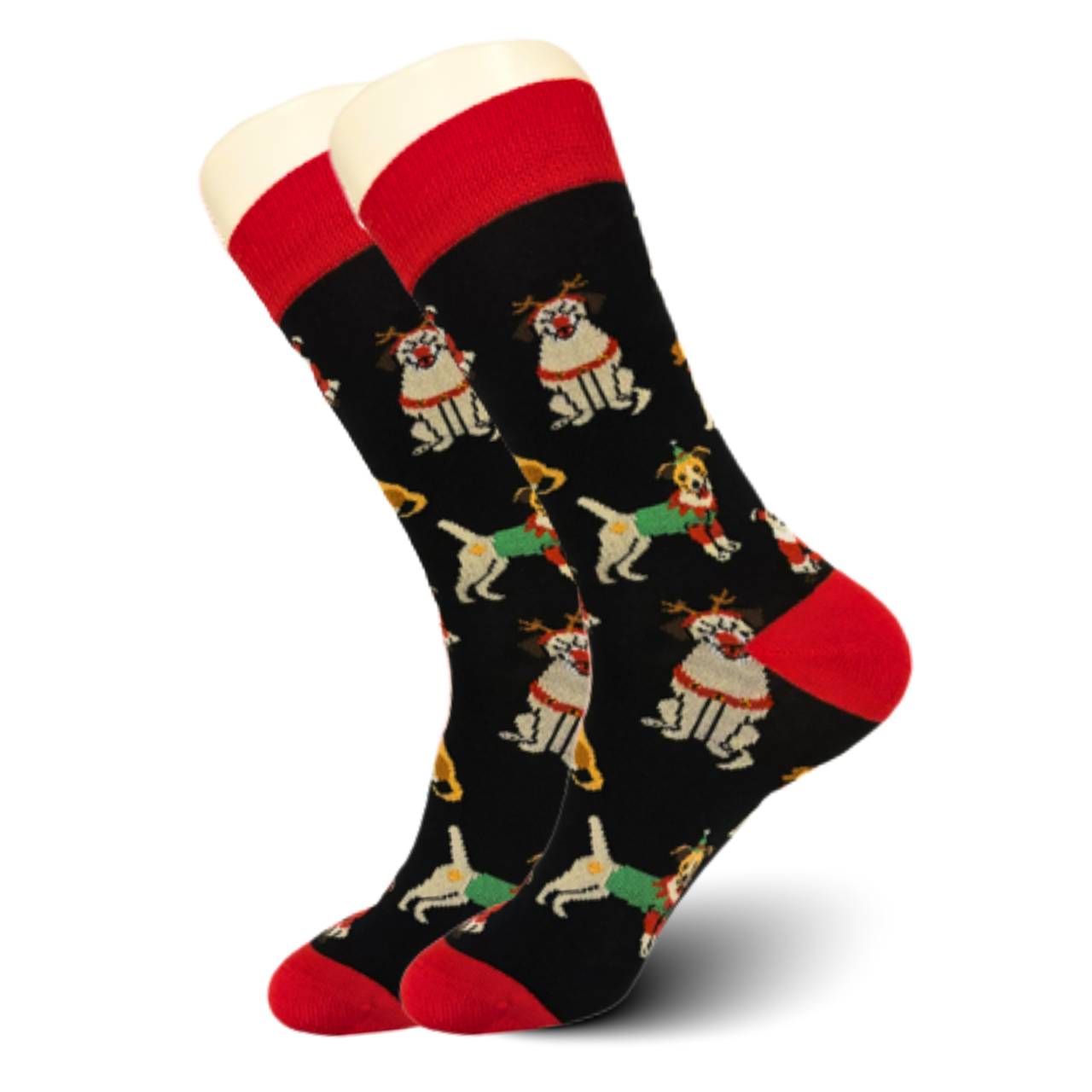 Black Christmas Dog Socks