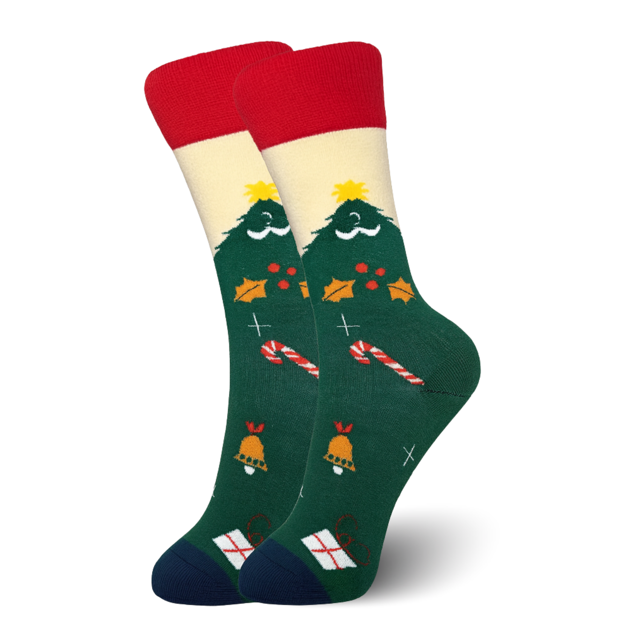 Green Christmas Tree Socks