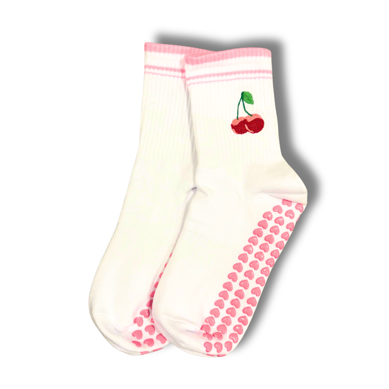 Cherry Pilates Socks