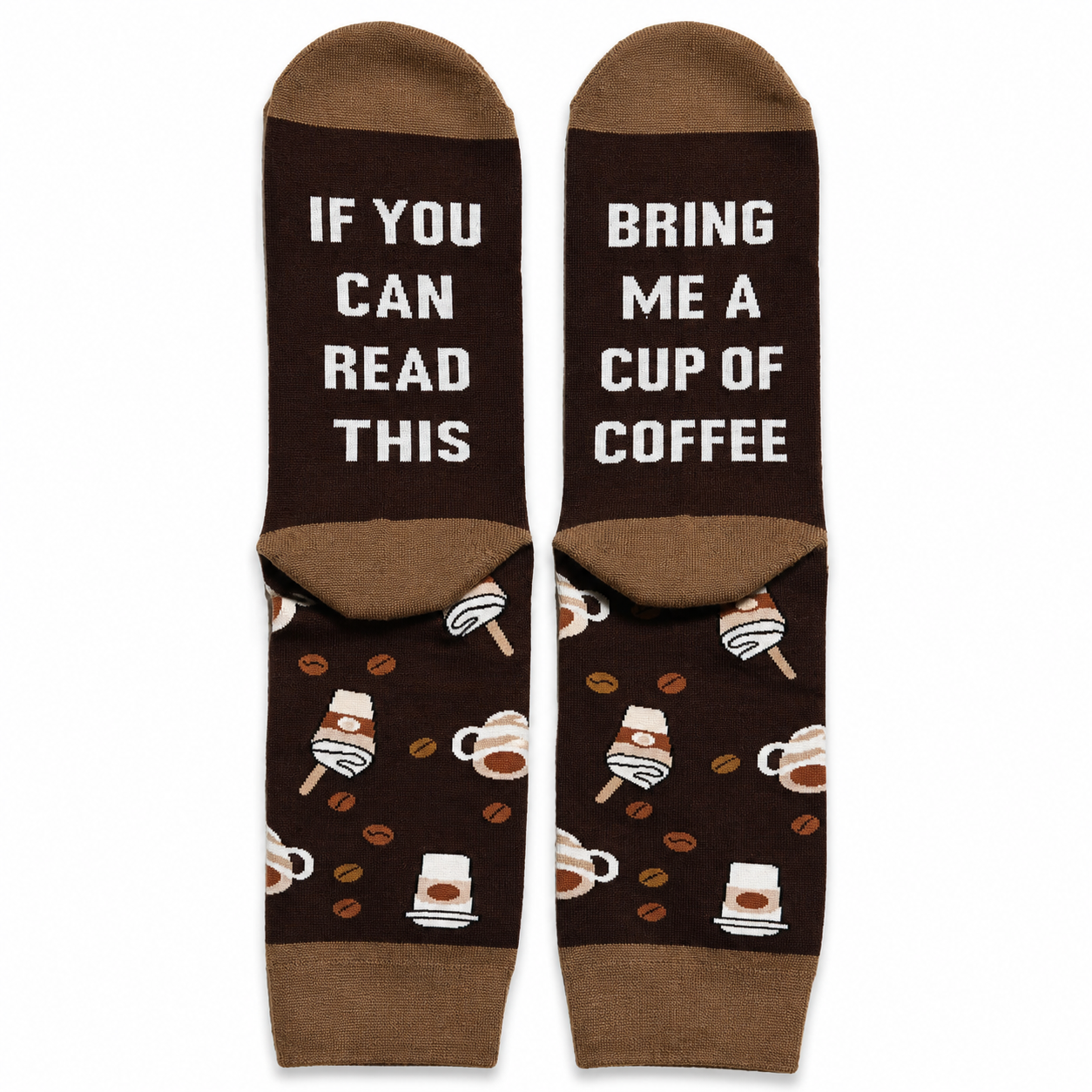 Brown Coffee Cup Socks