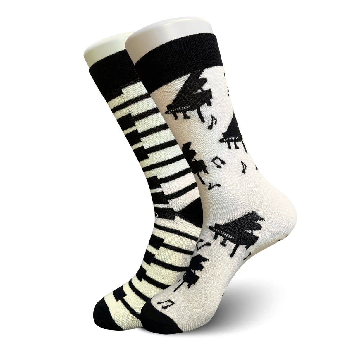 Black and White Piano Socks