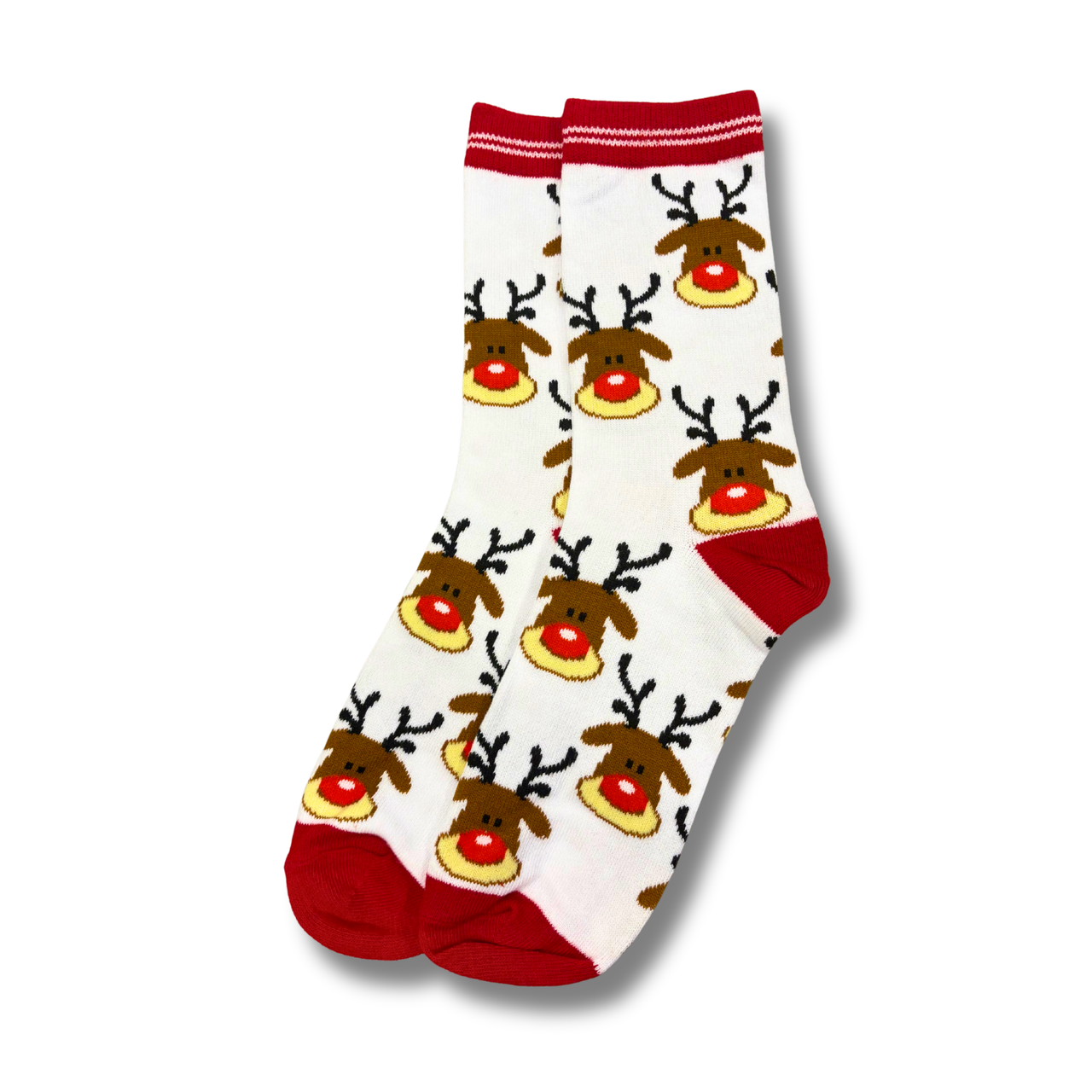 White Reindeer Socks