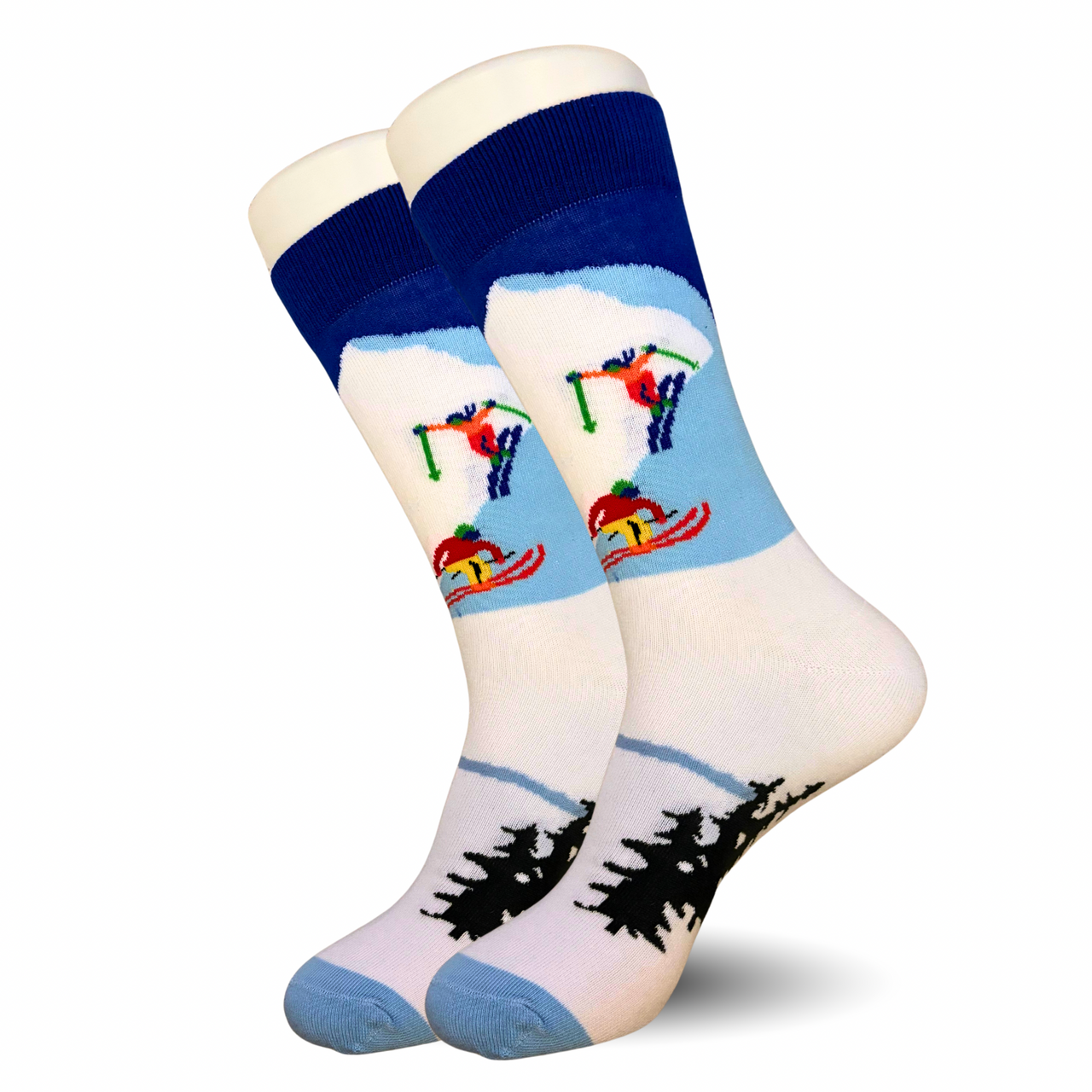 Blue Ski Hill Socks