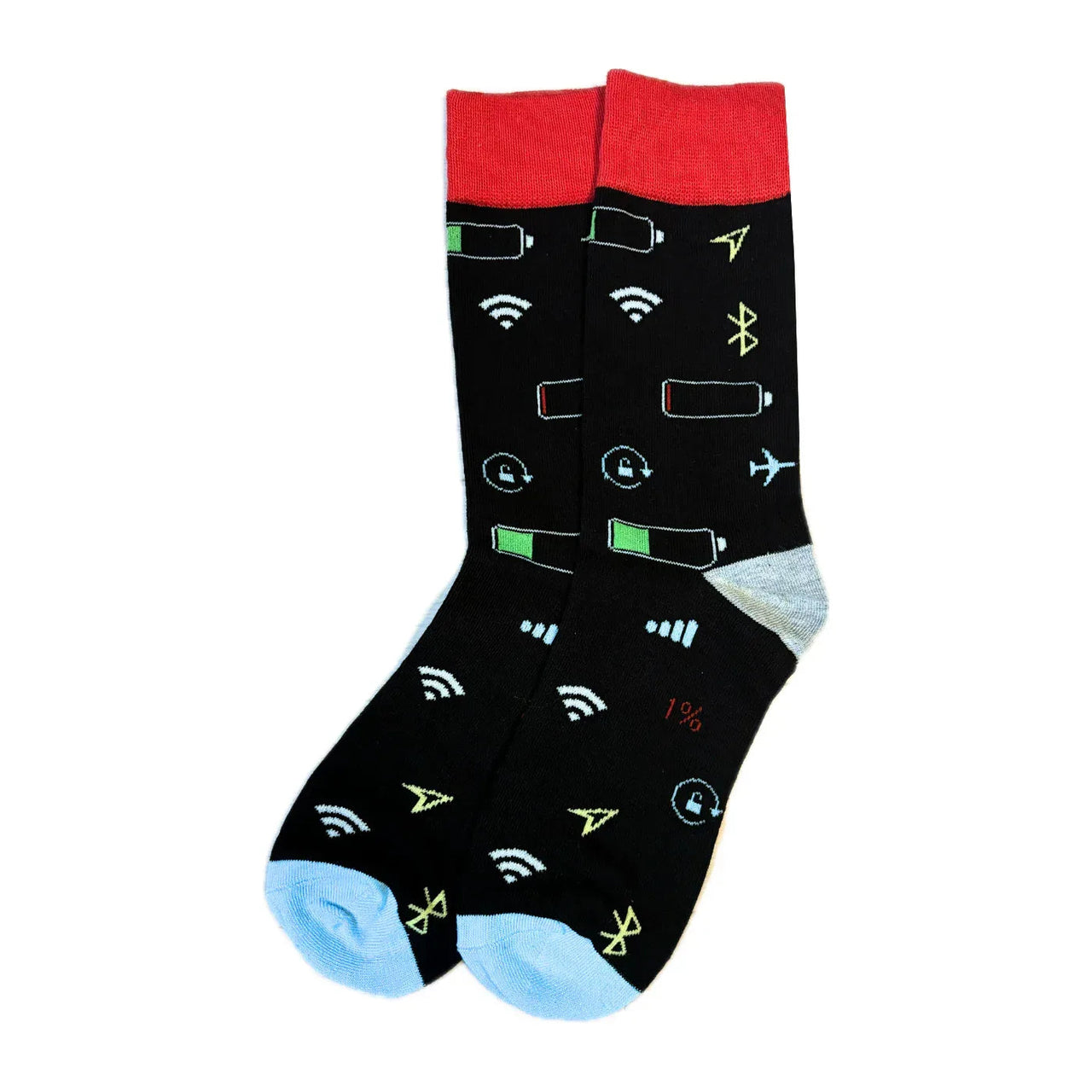 Black Cell Phone Icon Socks