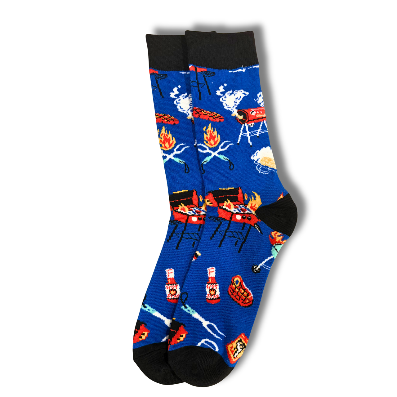 Blue BBQ Smoker and Beer Socks