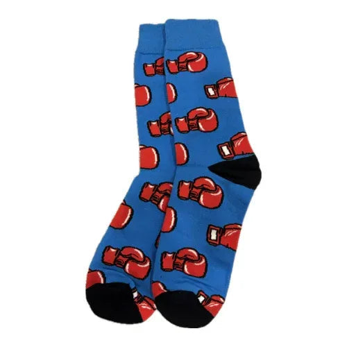 Blue Boxing Glove Socks