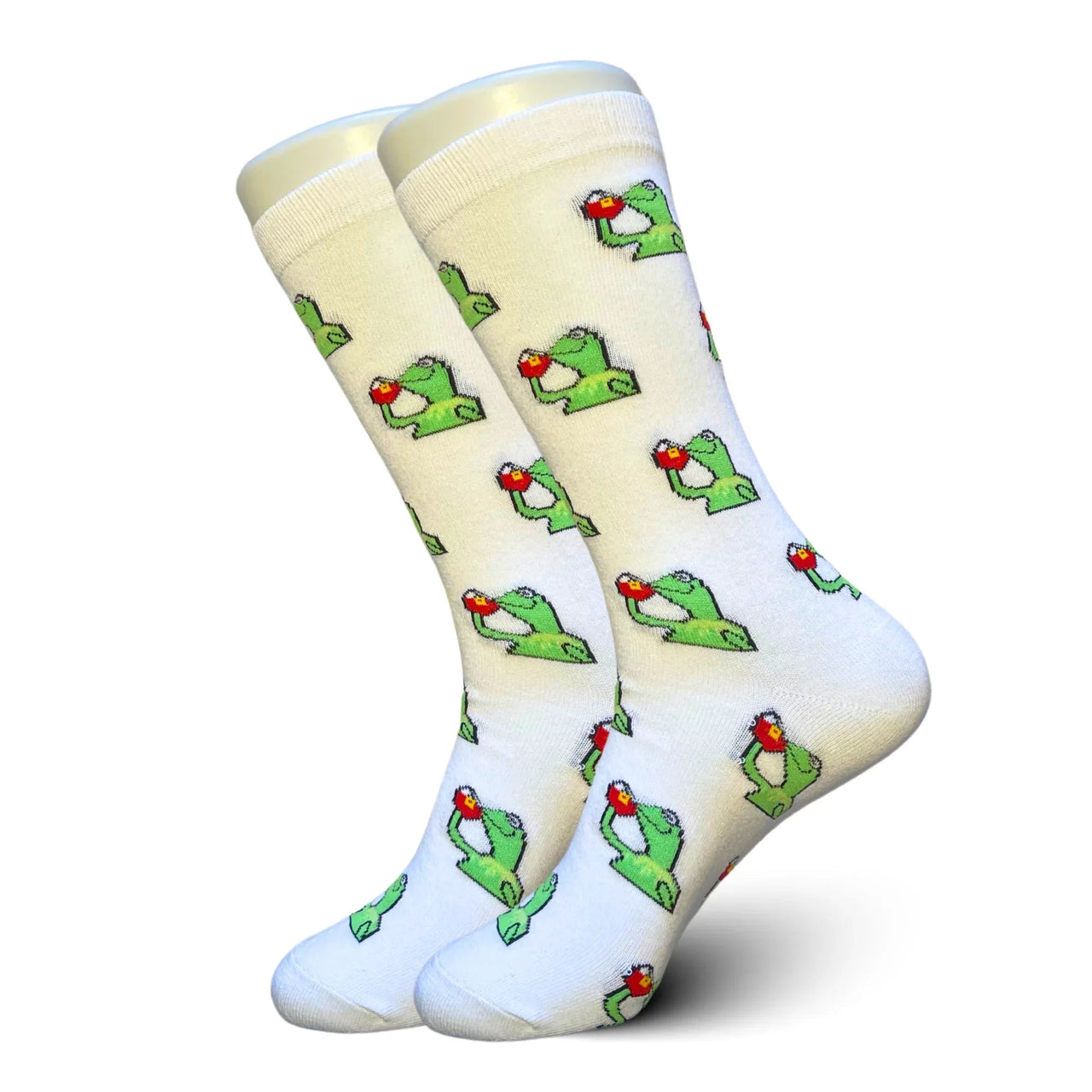 White Kermit Tea Socks