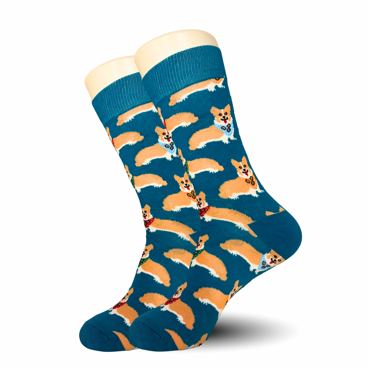 Blue Corgi Socks