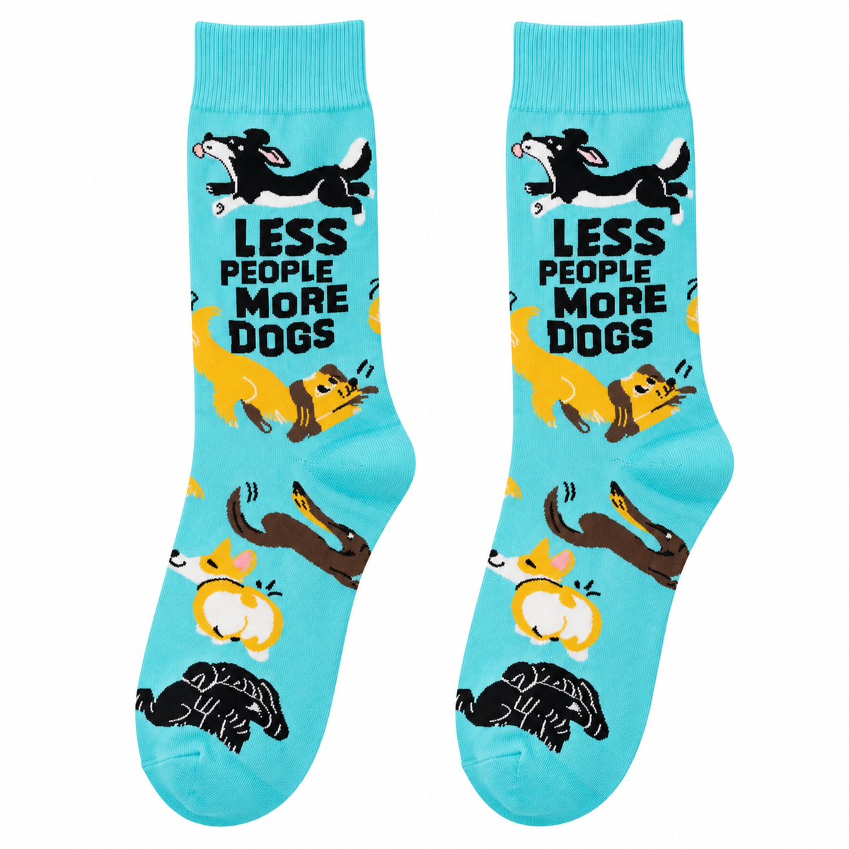 "Less People More Dogs" Socks