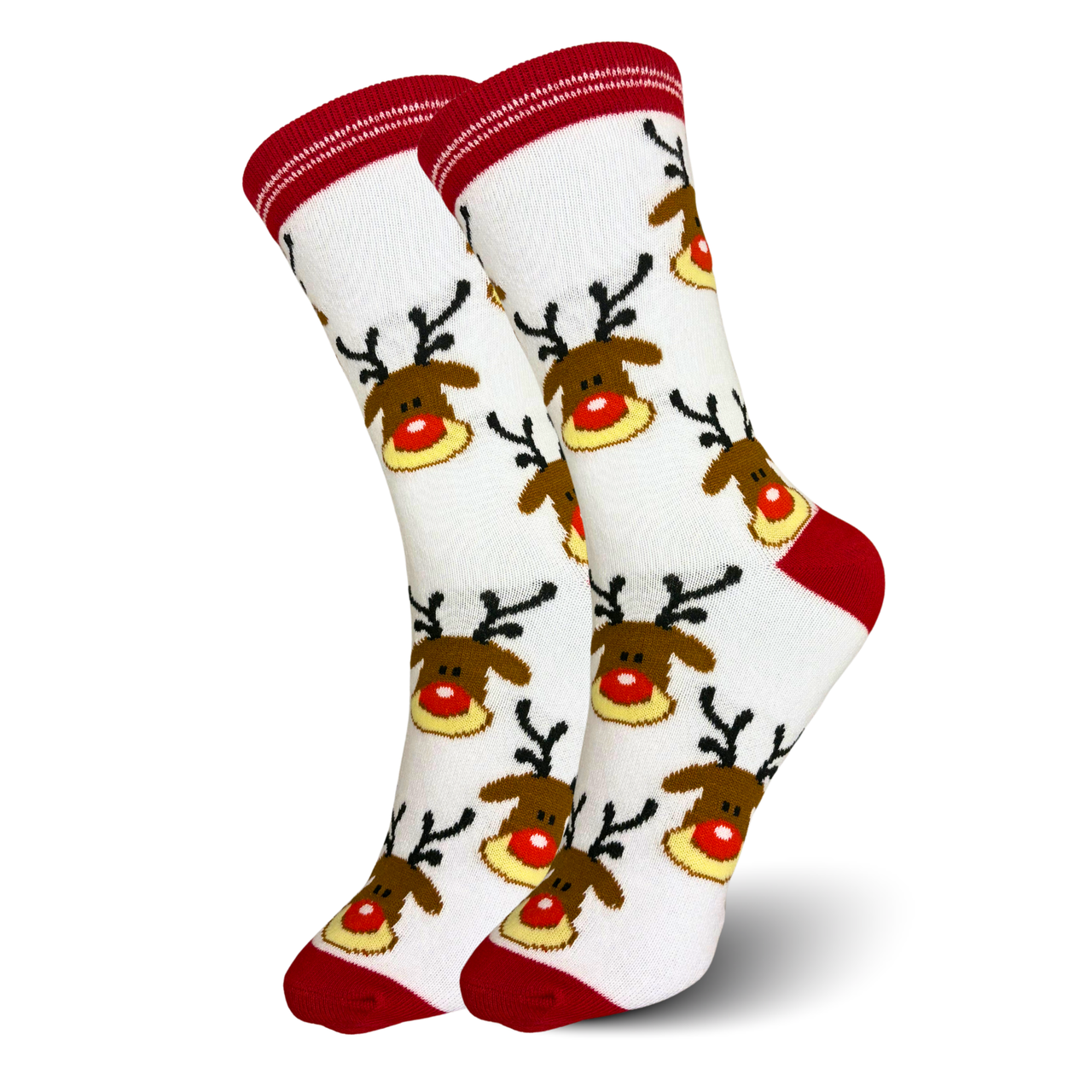 White Reindeer Socks