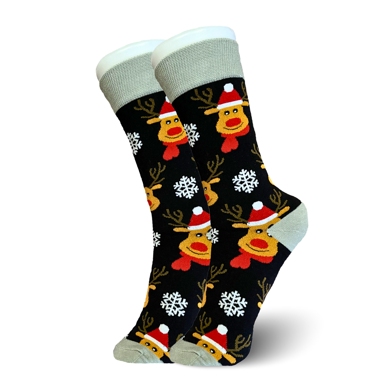 Black Reindeer Socks