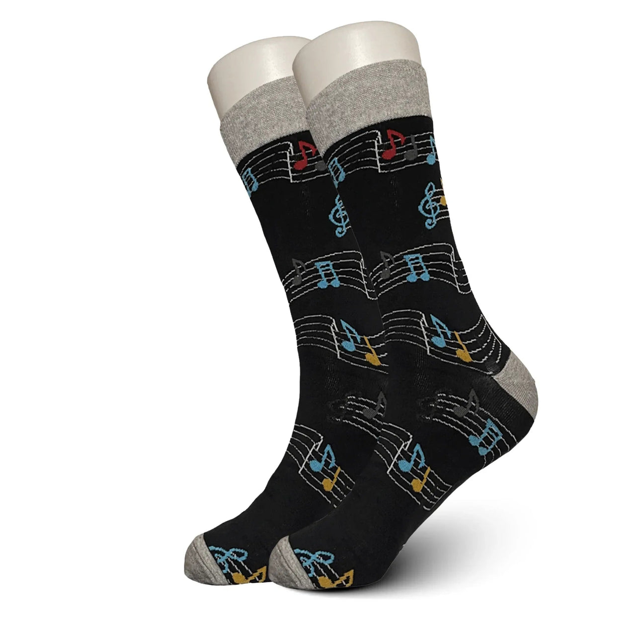 Black Music Note Socks