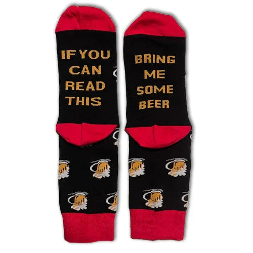 Black and Red Beer Socks
