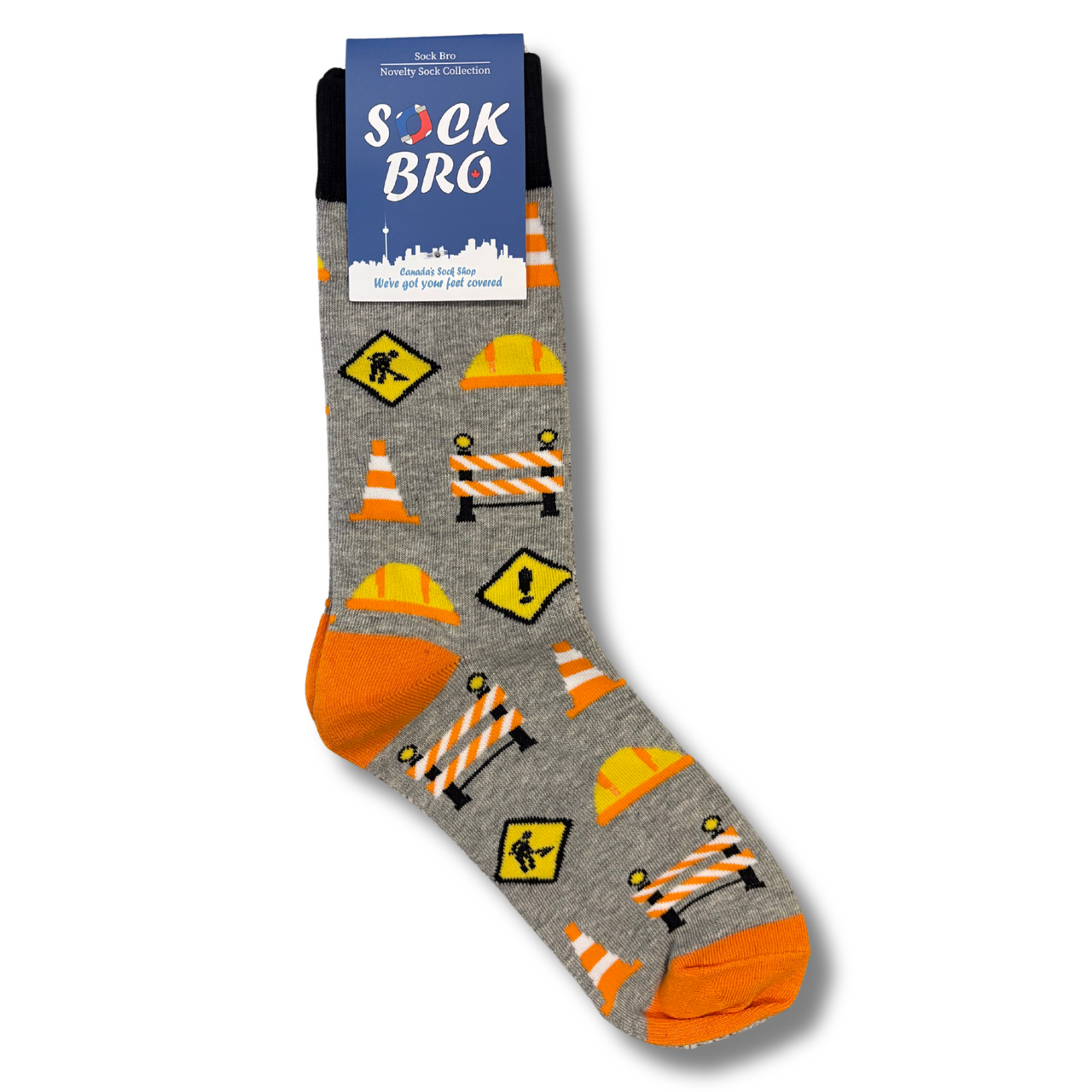 Grey Construction Site Socks