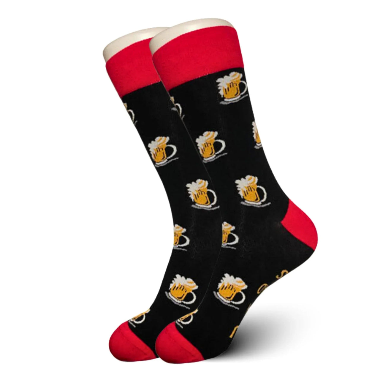 Black and Red Beer Socks