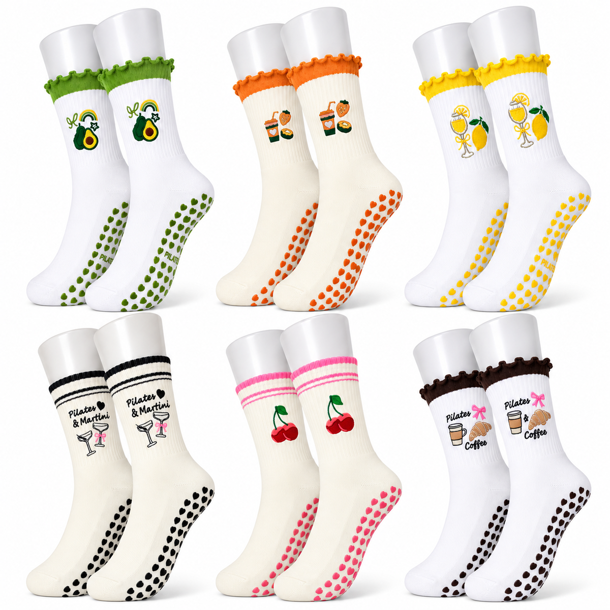 Pilates Socks Bundle - 6 Pack