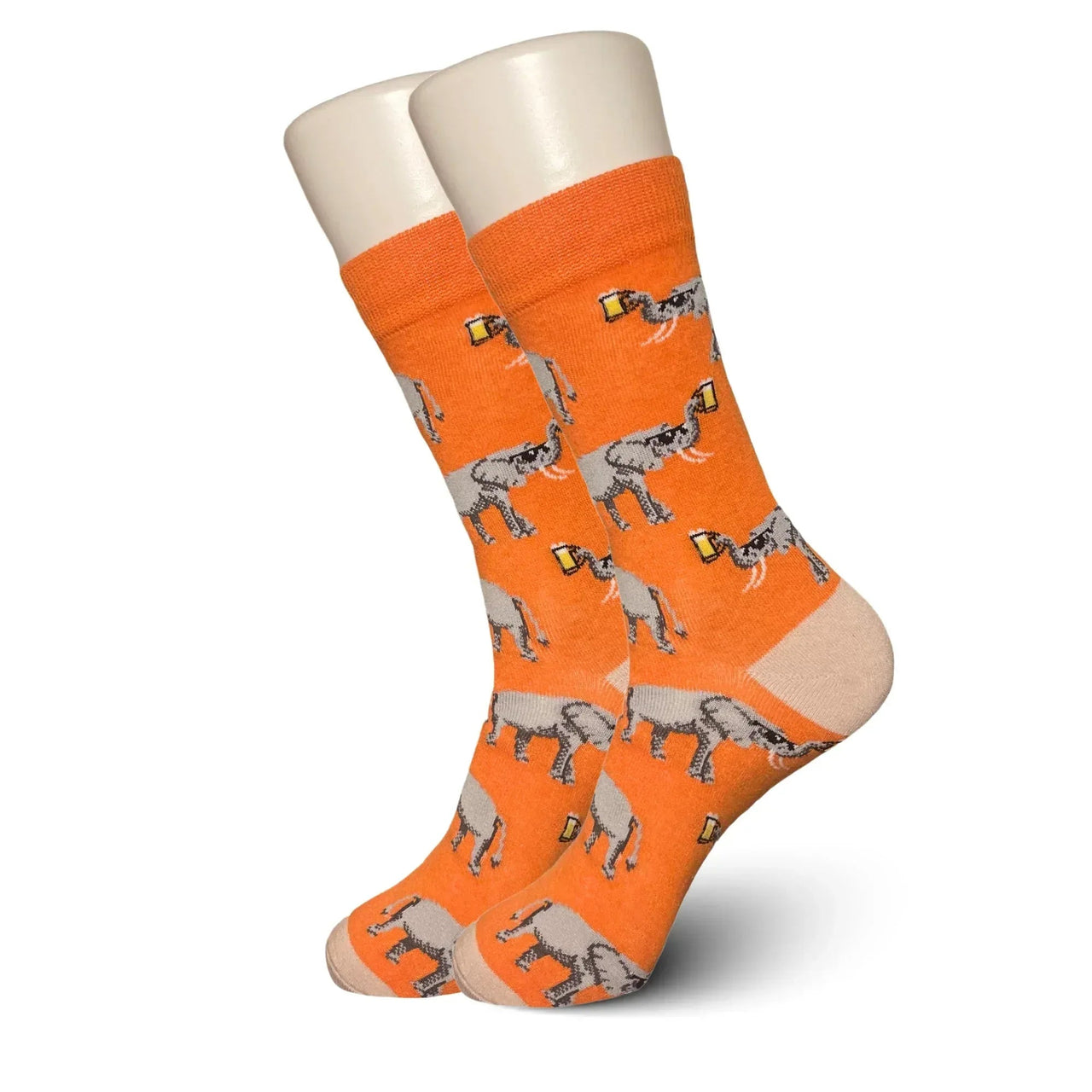 Orange Elephant Beer Socks