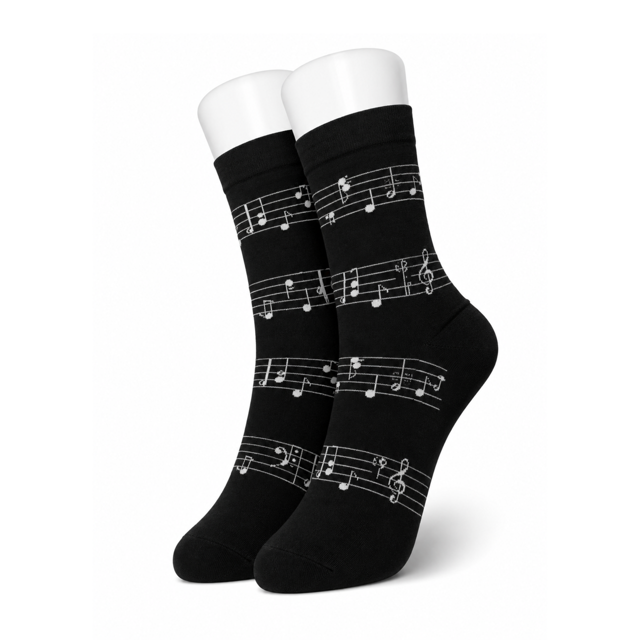 Black and White Music Note Socks