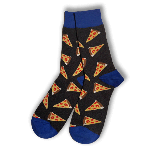 Grey Pizza Socks