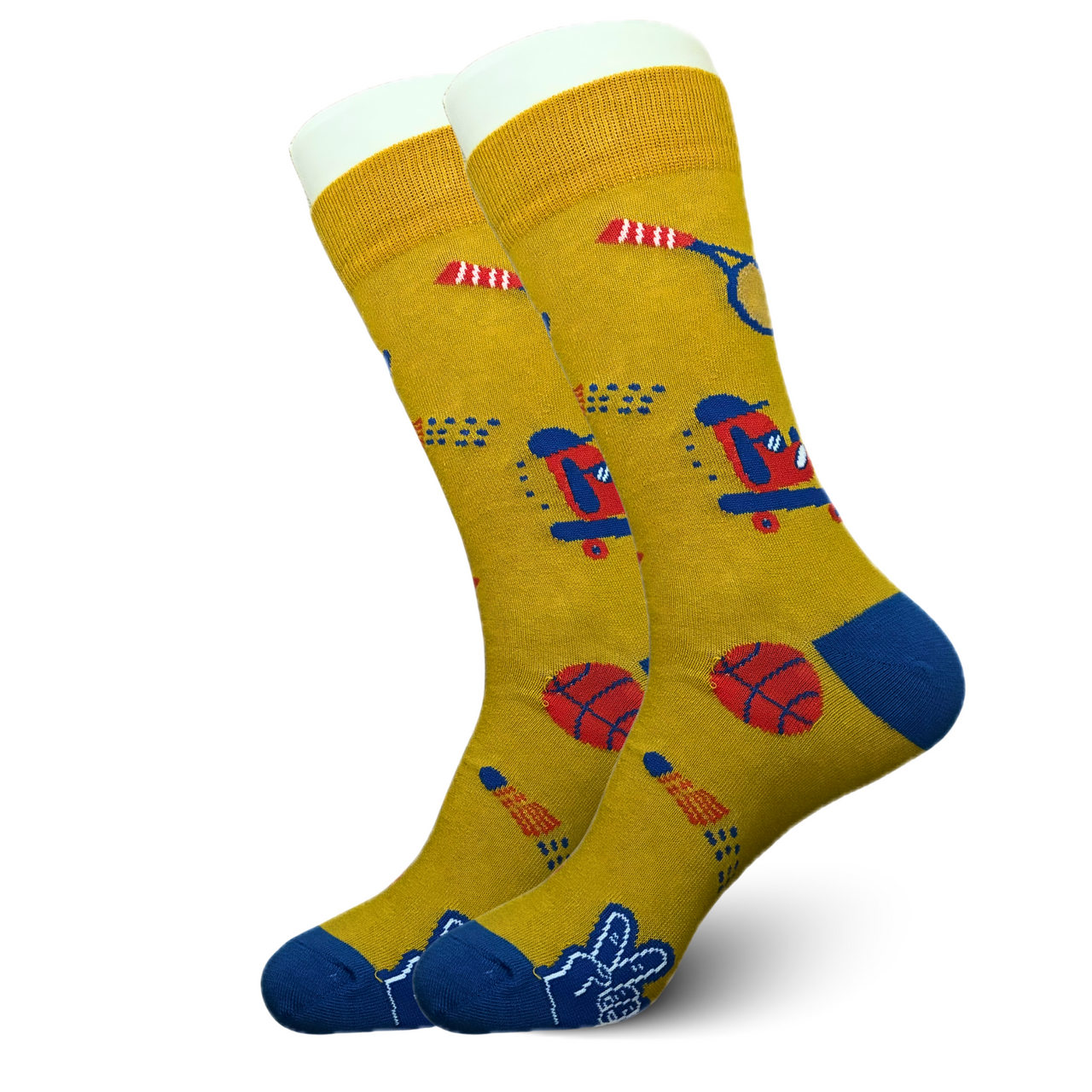 Yellow Sports Fan Socks