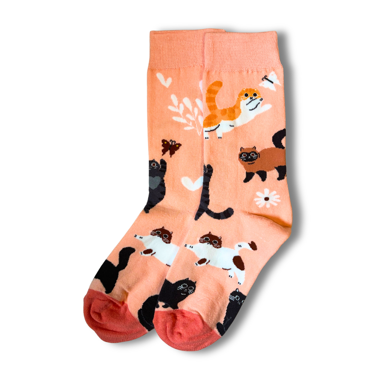 Pink Cat Socks