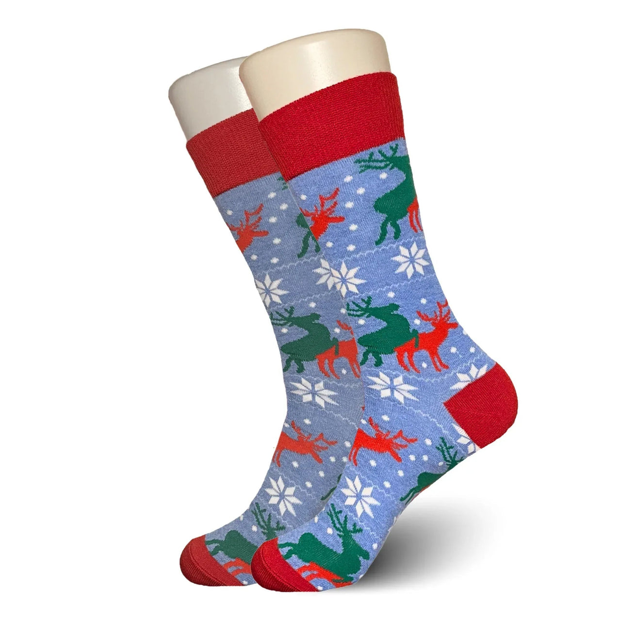 Blue Reindeer Socks