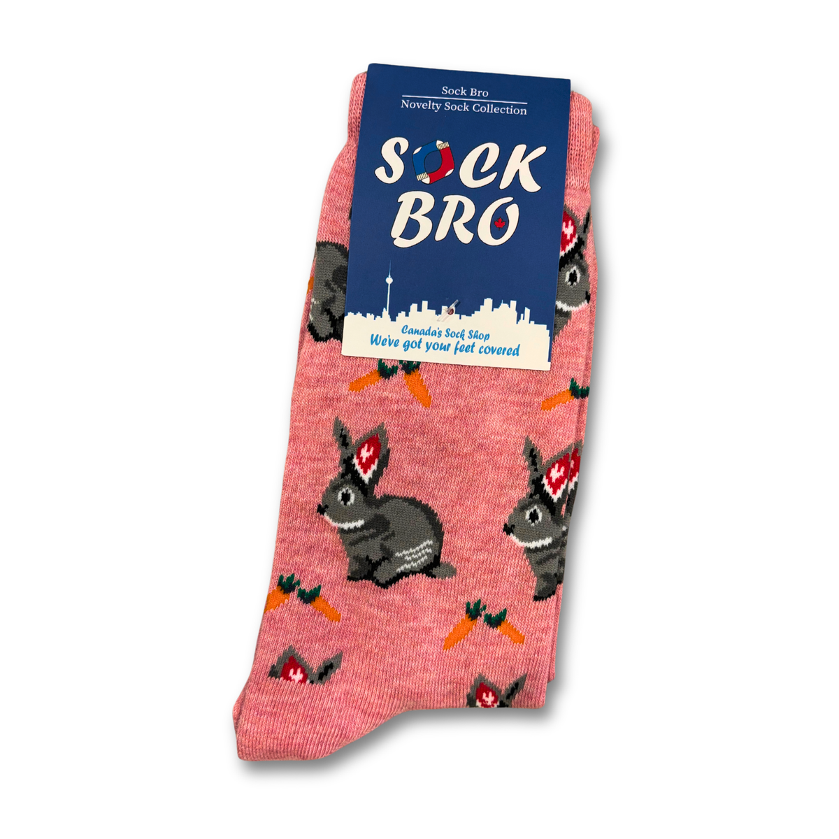 Pink Bunny Carrot Socks