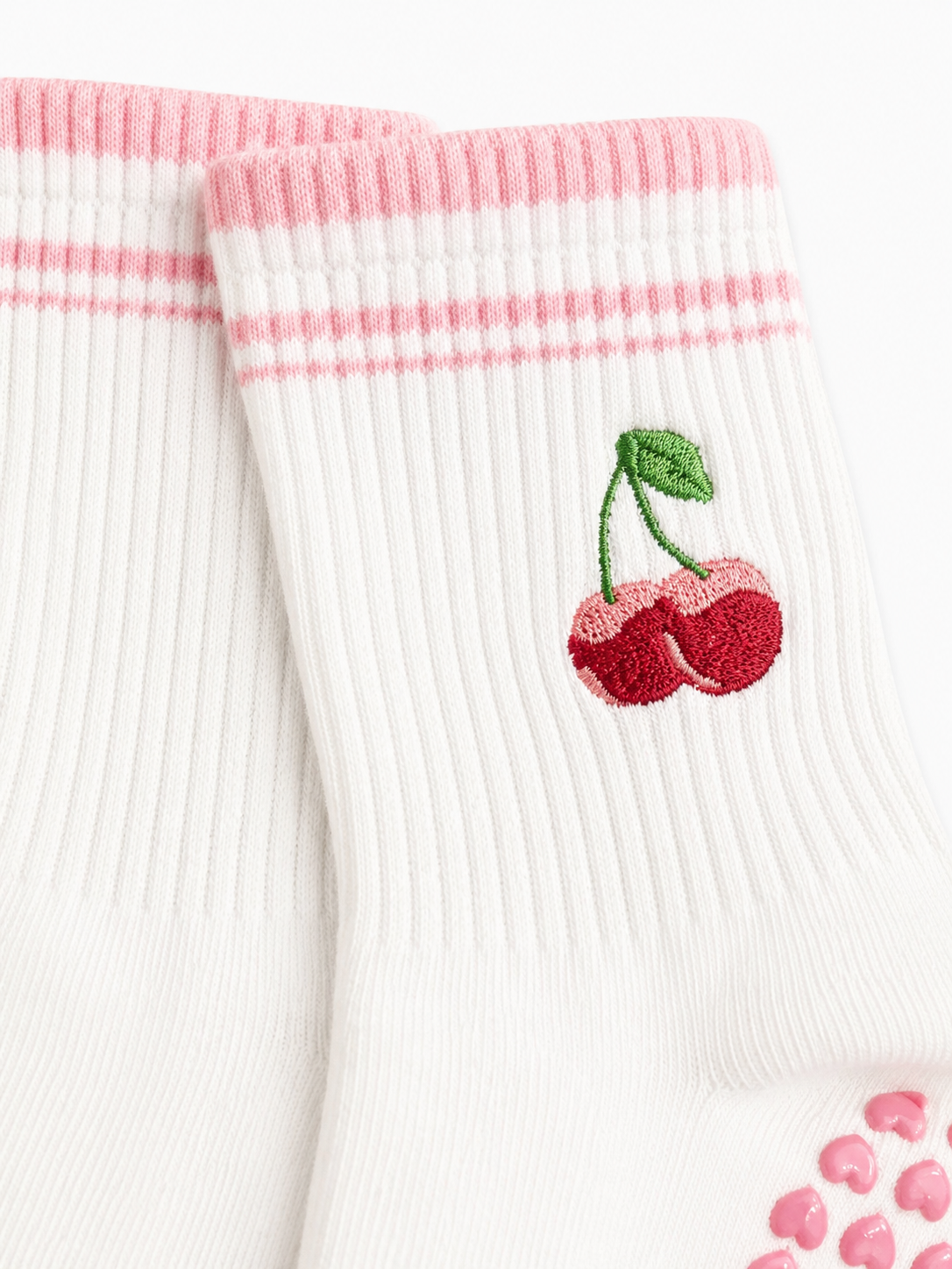 Cherry Pilates Socks