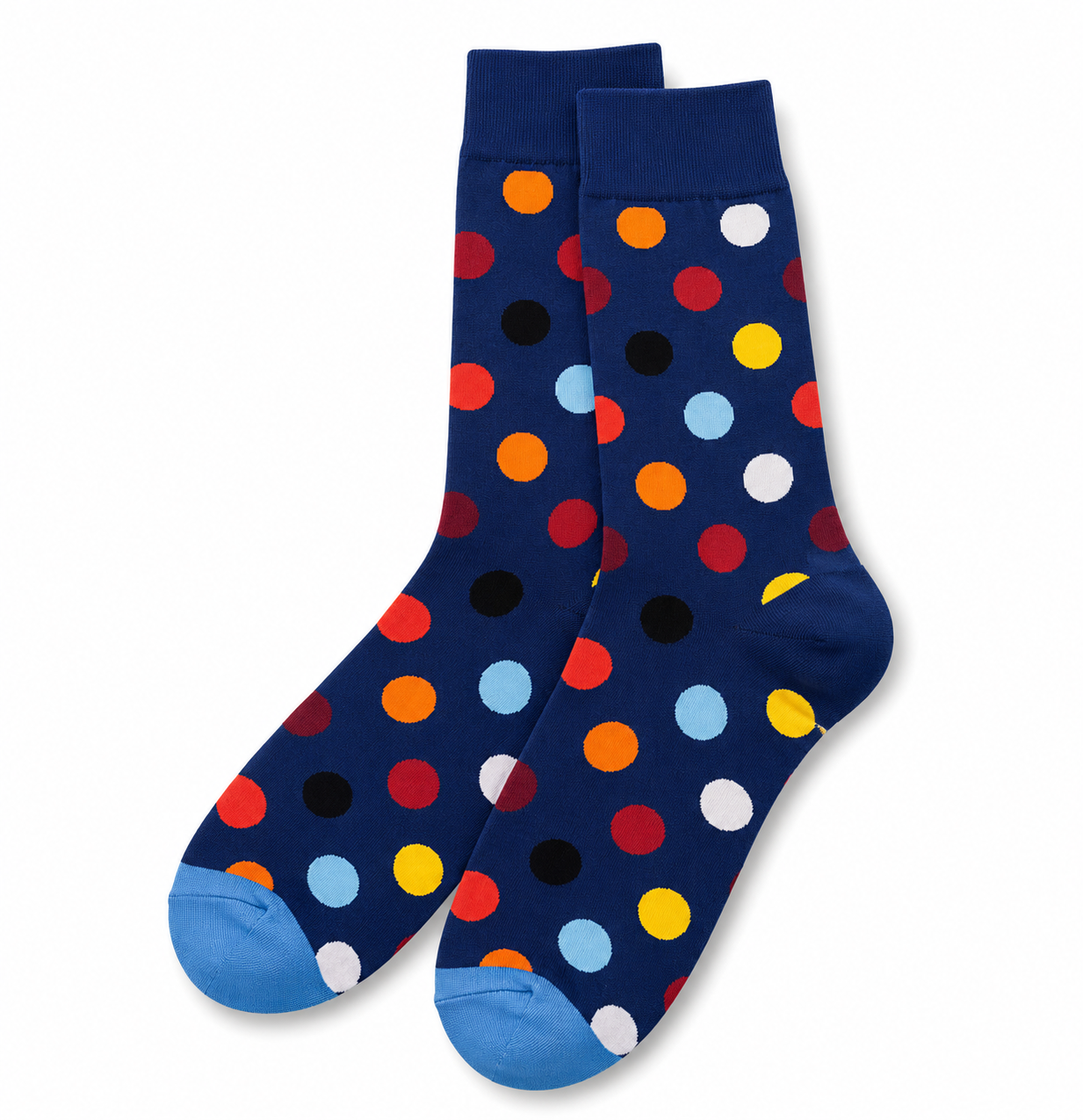 Blue Mixed Polka Dot Socks