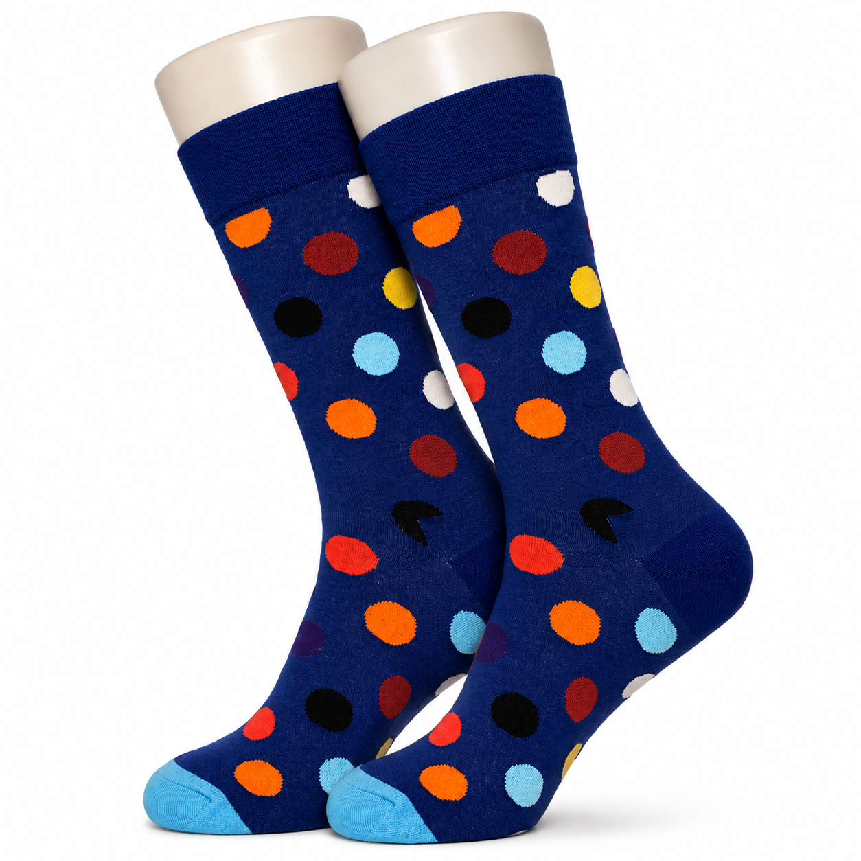 Blue Mixed Polka Dot Socks