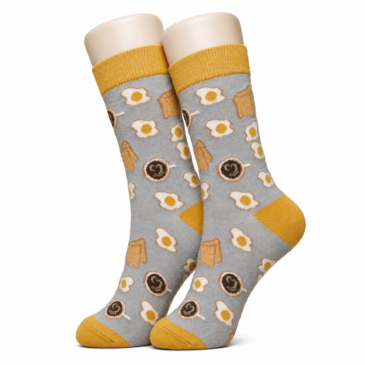 Grey Breakfast Socks