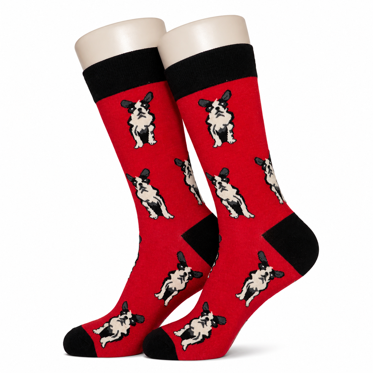 Red French Bulldog Socks