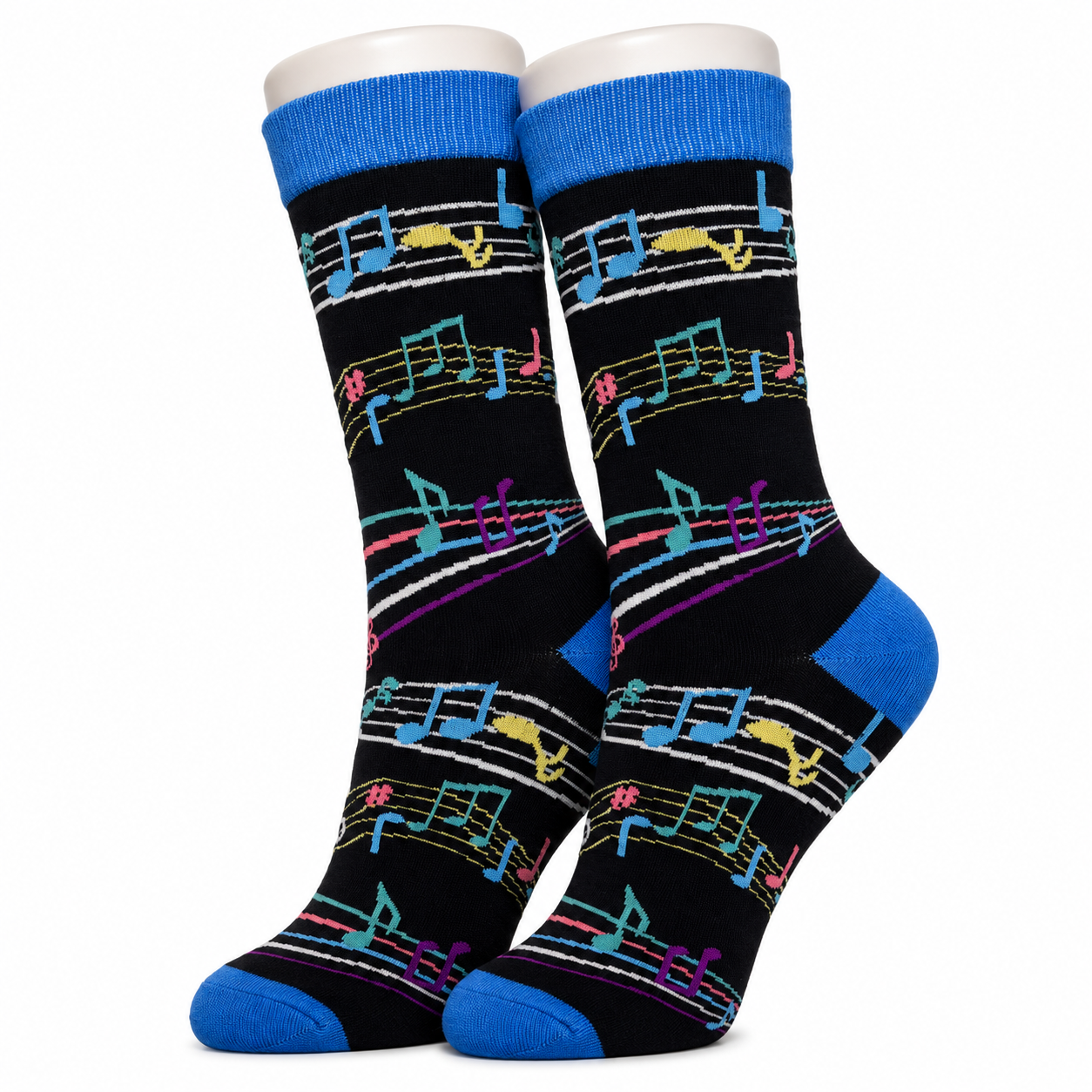 Blue Music Note Socks