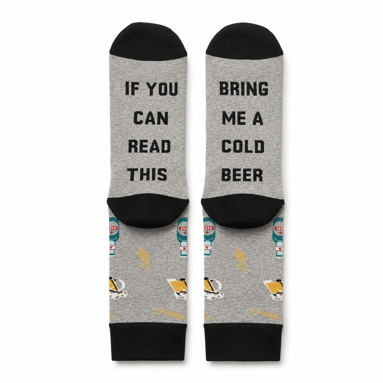 Grey Cold Beer Socks