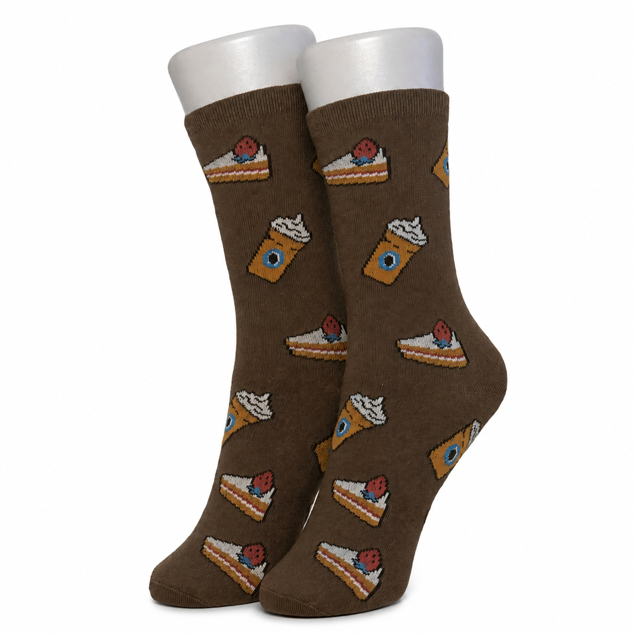 Brown Frappe and Cake Socks
