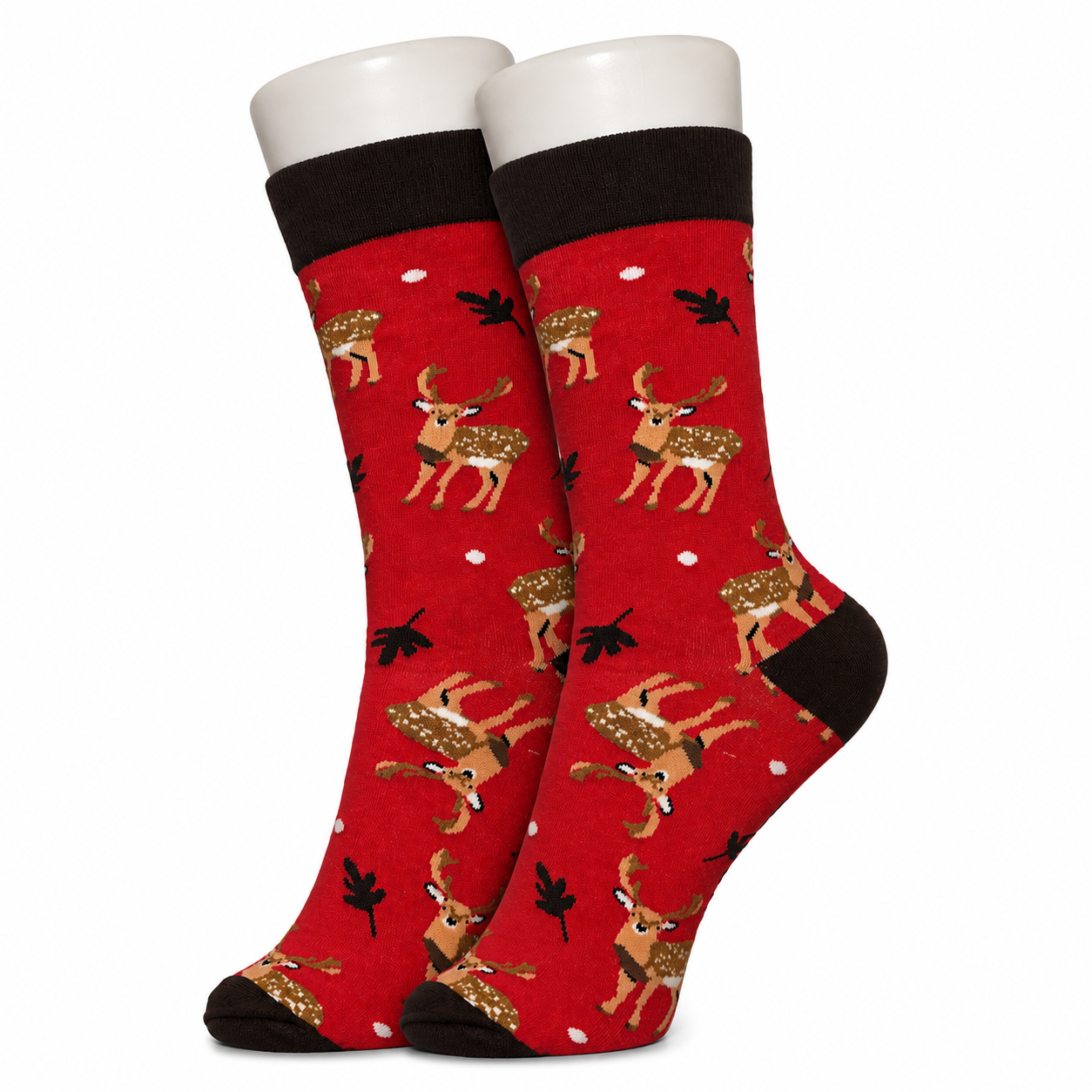 Red Canadian Deer Socks