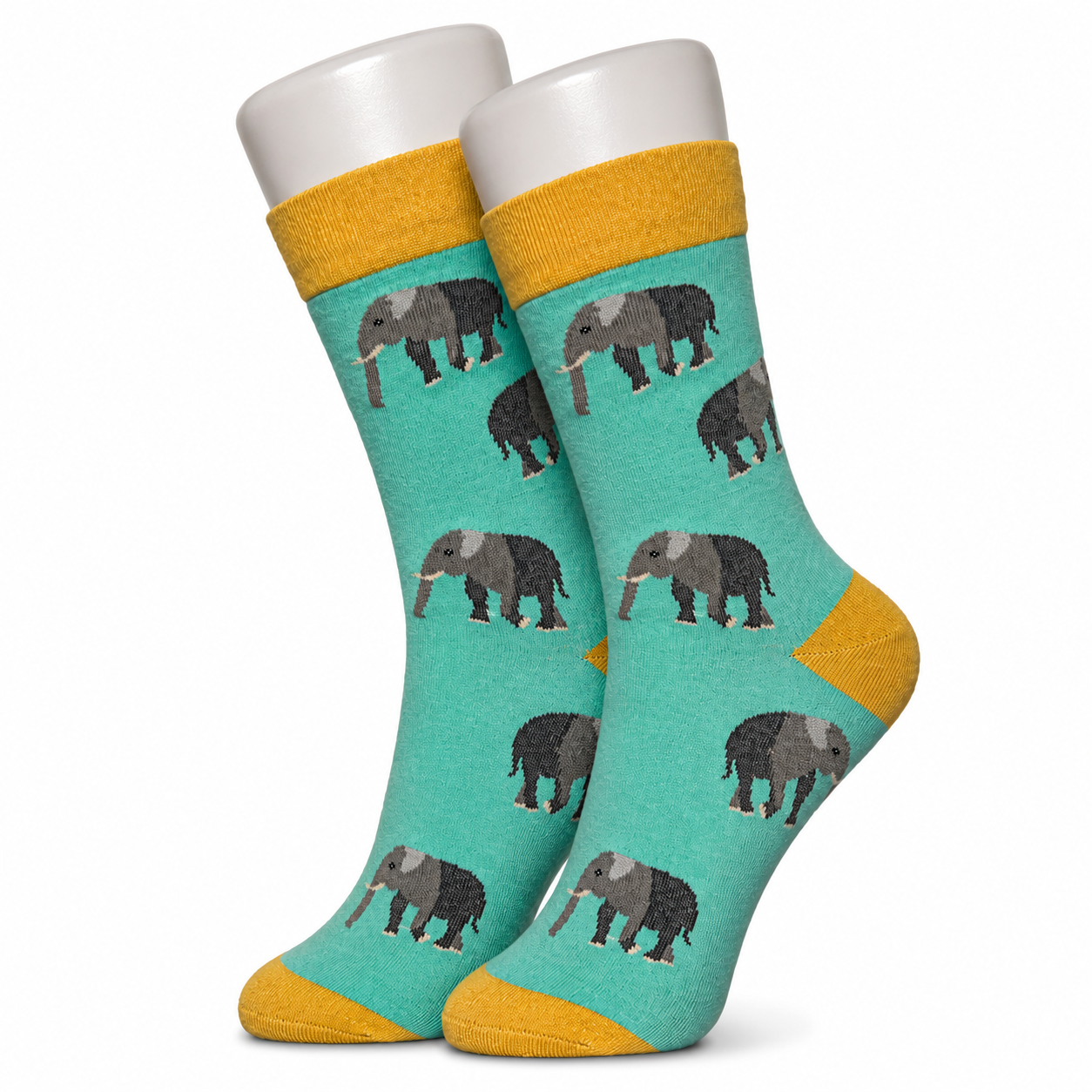 Teal Elephant Socks