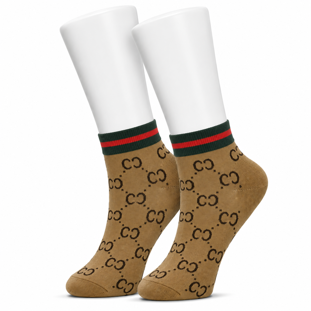 Brown Designer Ankle Socks