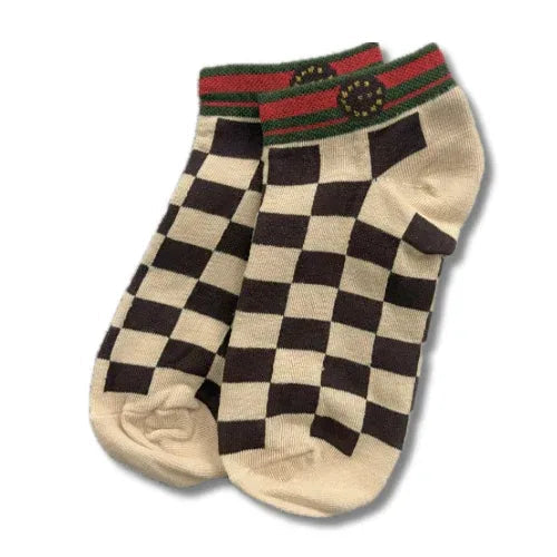 Checkered Designer Ankle Socks