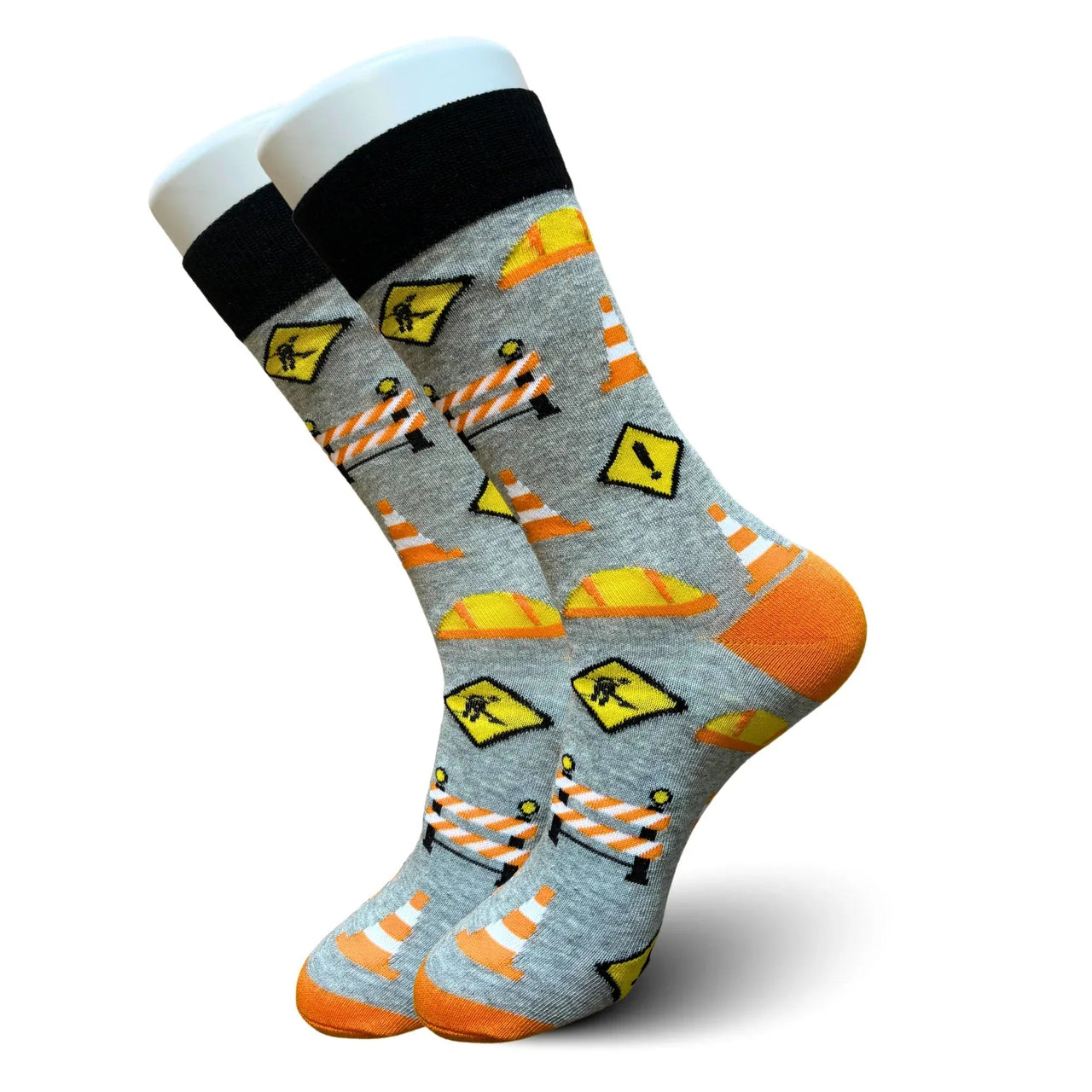 Grey Construction Site Socks