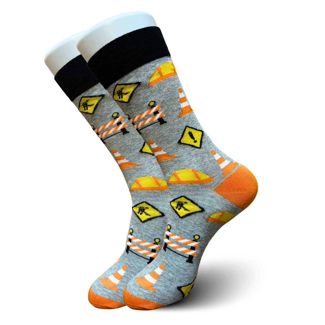 Grey Construction Site Socks