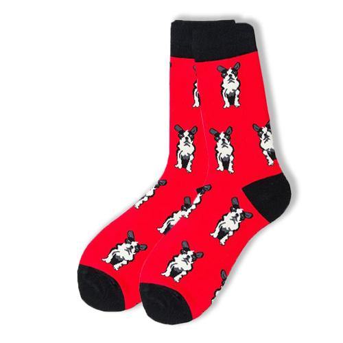 Red French Bulldog Socks