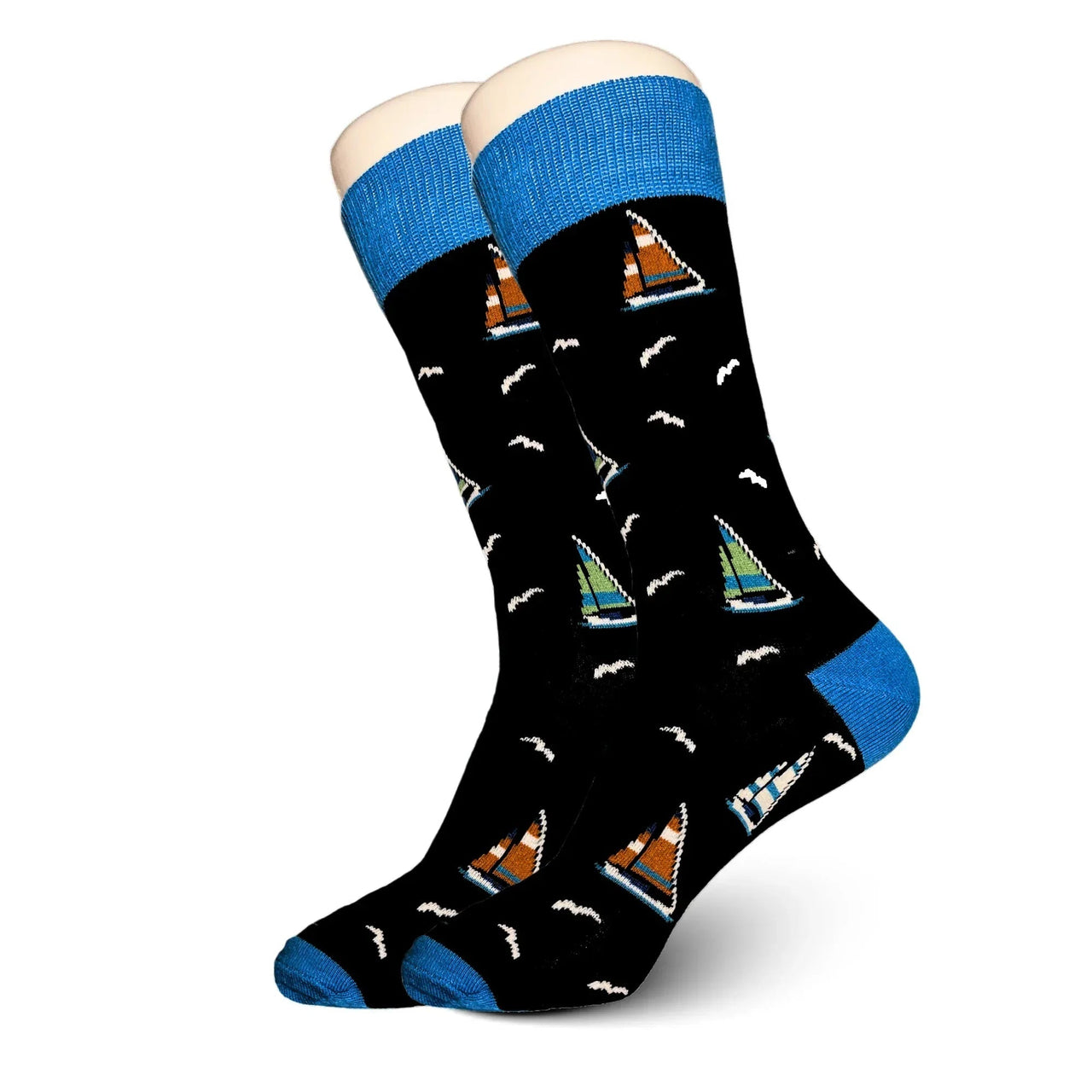 Black Sail Boat Socks