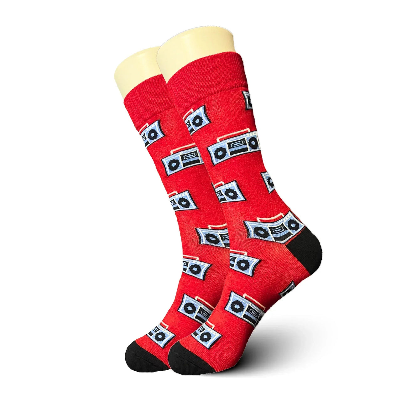 Red Boom Box Socks